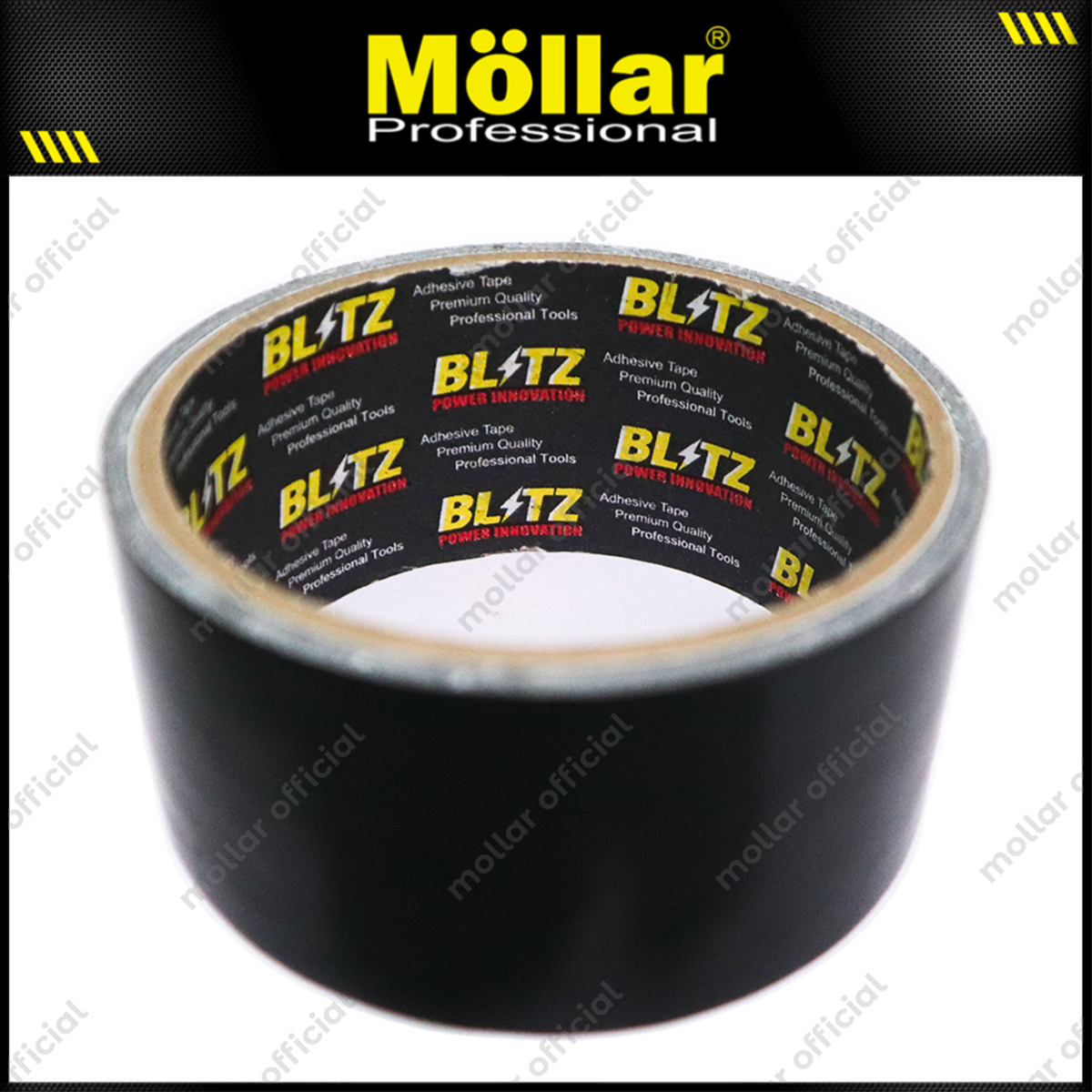BLITZ Lakban Kain 42 mm x 4 meter Hitam