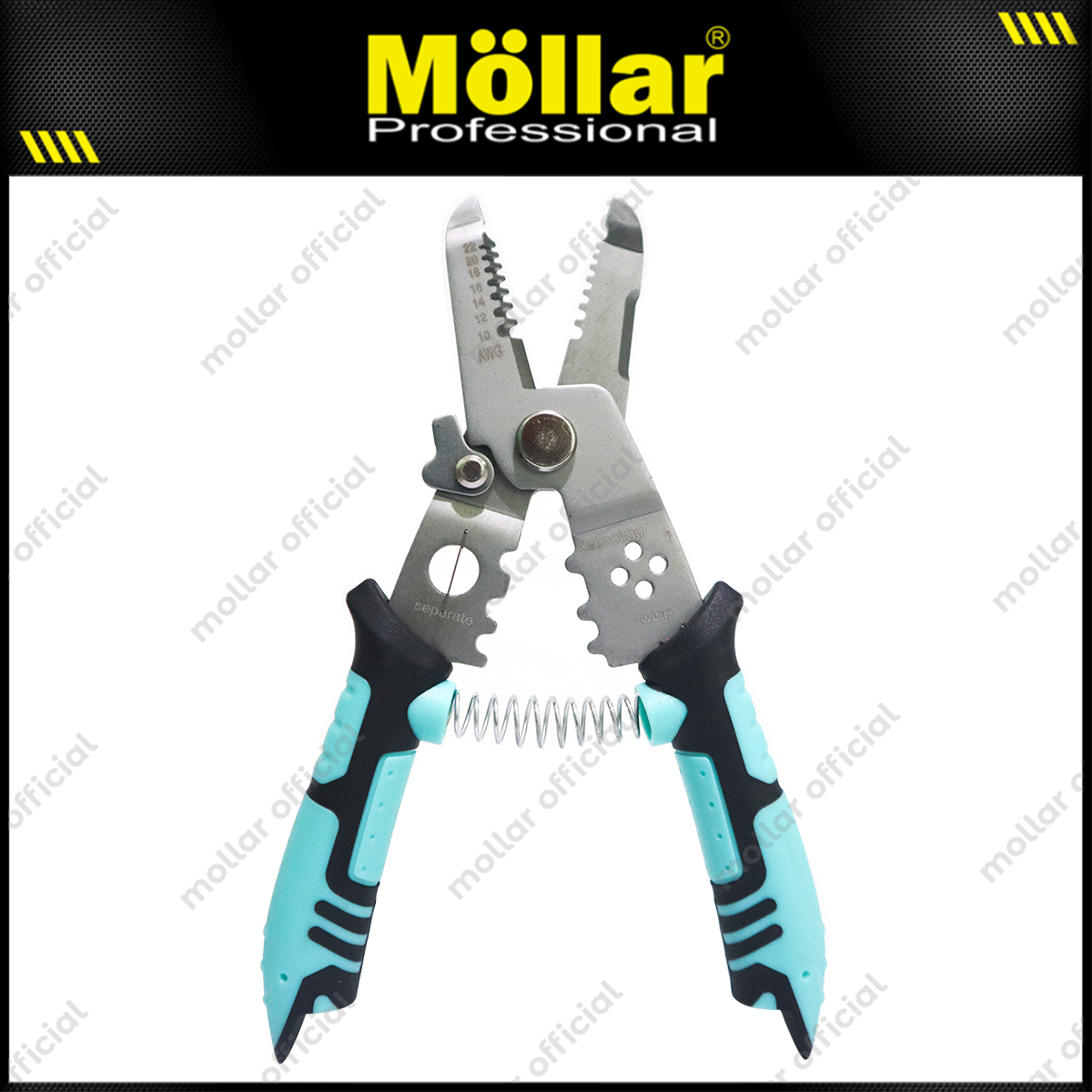 MOLLAR A26430 Tang Kupas Kabel 6 in 1 Multifungsi / Stripping Pliers