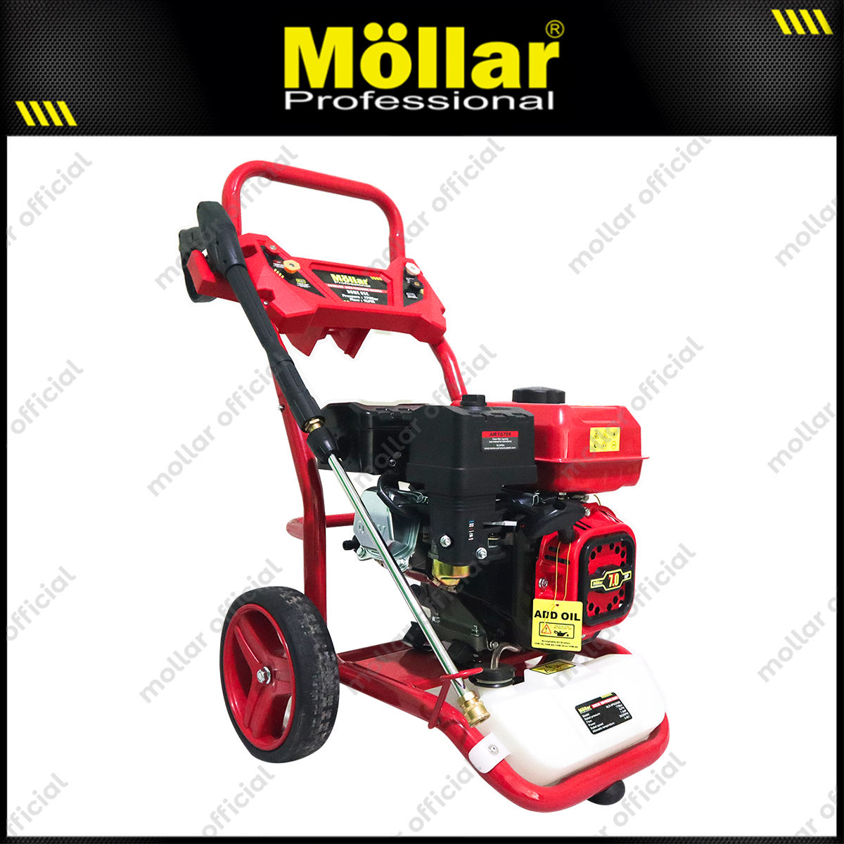 MOLLAR HPW2500E Mesin Jet Cleaner Bensin 7 HP 170 Bar / Gasoline High Pressure Washer