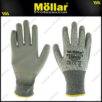 MOLLAR GACPU46 Sarung Tangan Safety Anti Potong HDPE-PU (8/M)