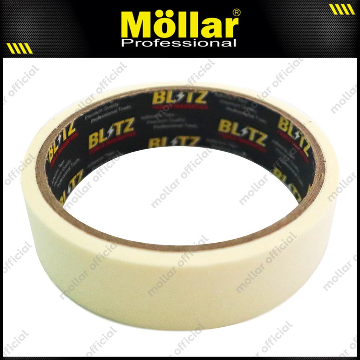 BLITZ Lakban Kertas Masking 24 mm x 10 Y Putih