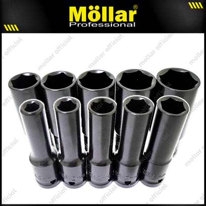 MOLLAR B13659 Mata Sok Panjang Deep Impact 1/2" Set 10 pcs 8-24 mm