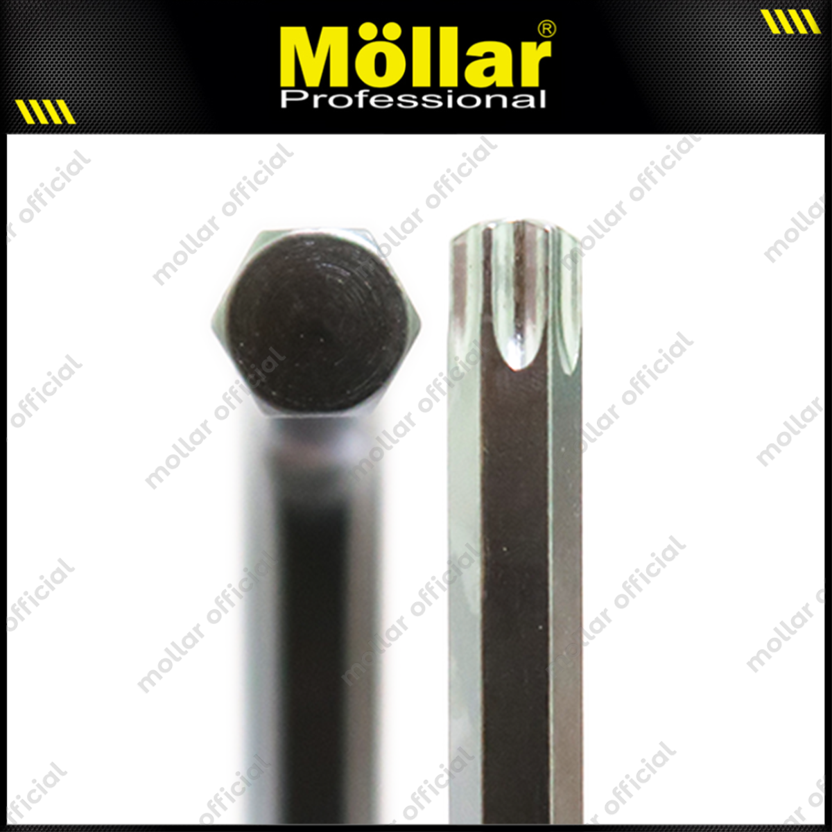 MOLLAR MLR-650102 Kunci L Set Panjang Kombinasi Bintang 9 Pcs