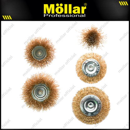 MOLLAR D83610 Mata Bor Sikat Kawat Set 5 pcs 25-65 mm