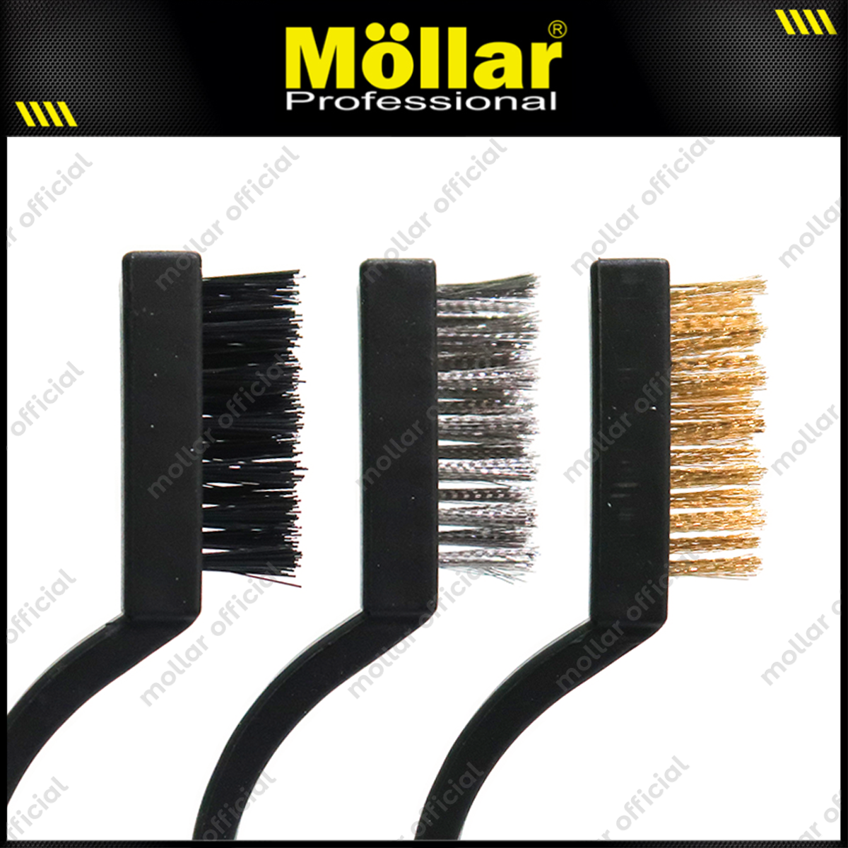 MOLLAR D85000 Sikat Kawat Mini 7" Set 3 pcs