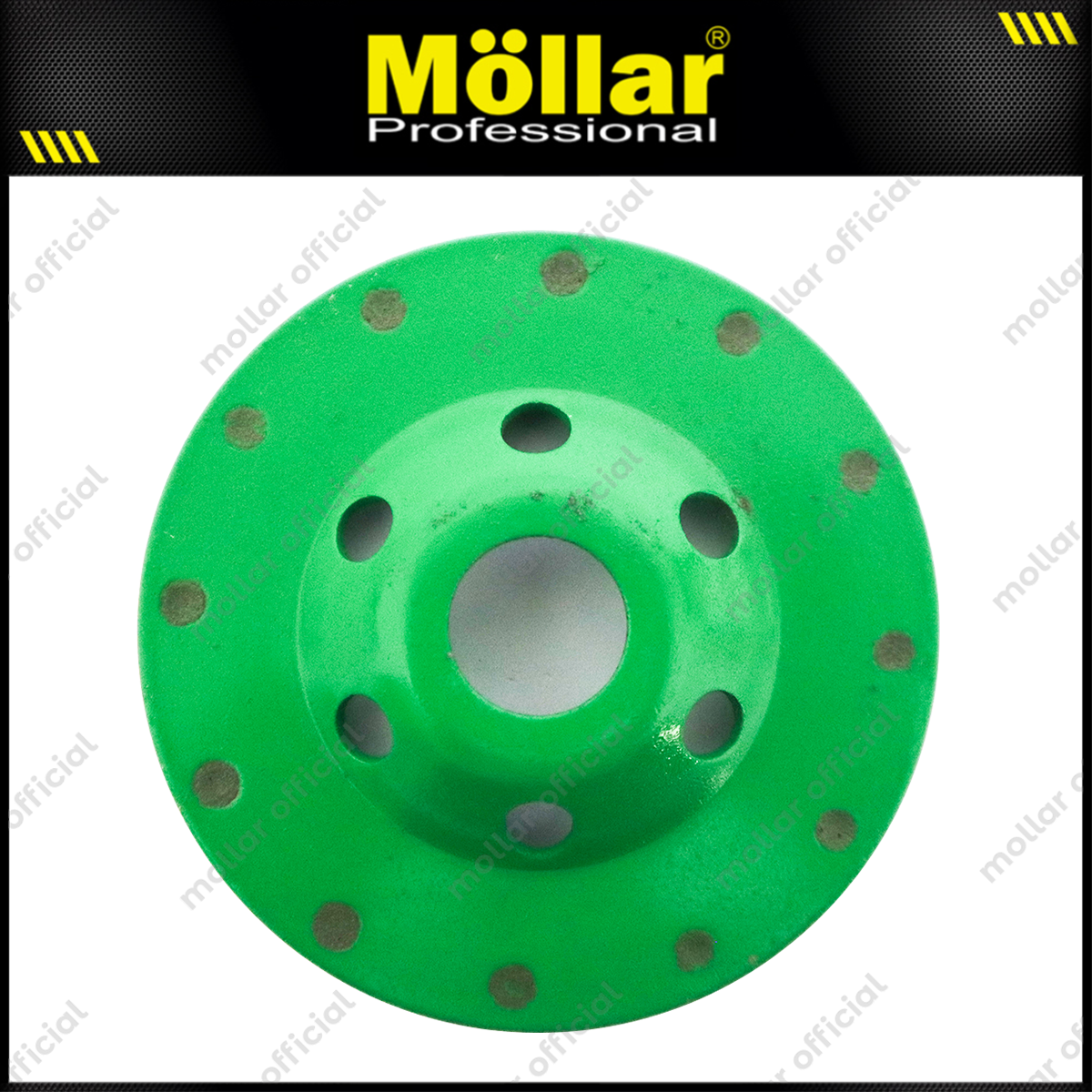 MOLLAR Diamond Cup Grinding Wheel Light Green Turbo 4"