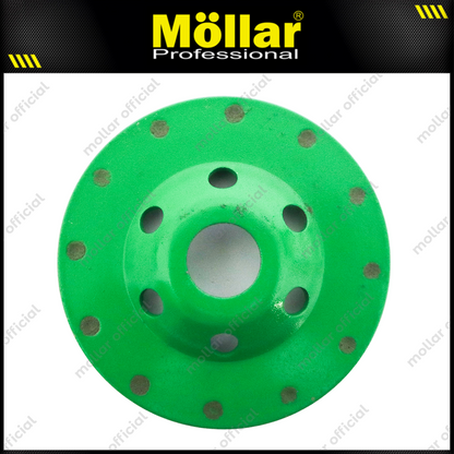 MOLLAR Diamond Cup Grinding Wheel Light Green Turbo 4"
