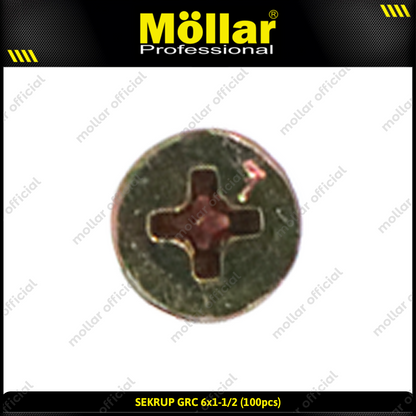 MOLLAR 93-008 Sekrup GRC 6 x 1-1/2 - 100 pcs