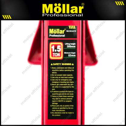 MOLLAR SCJA1T5 Dongkrak Jembatan 1.5 Ton / Dongkrak Gunting Merah