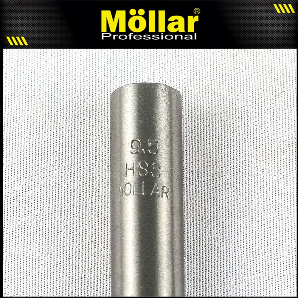 MOLLAR Mata Bor Besi HSS Putih 9.5 mm
