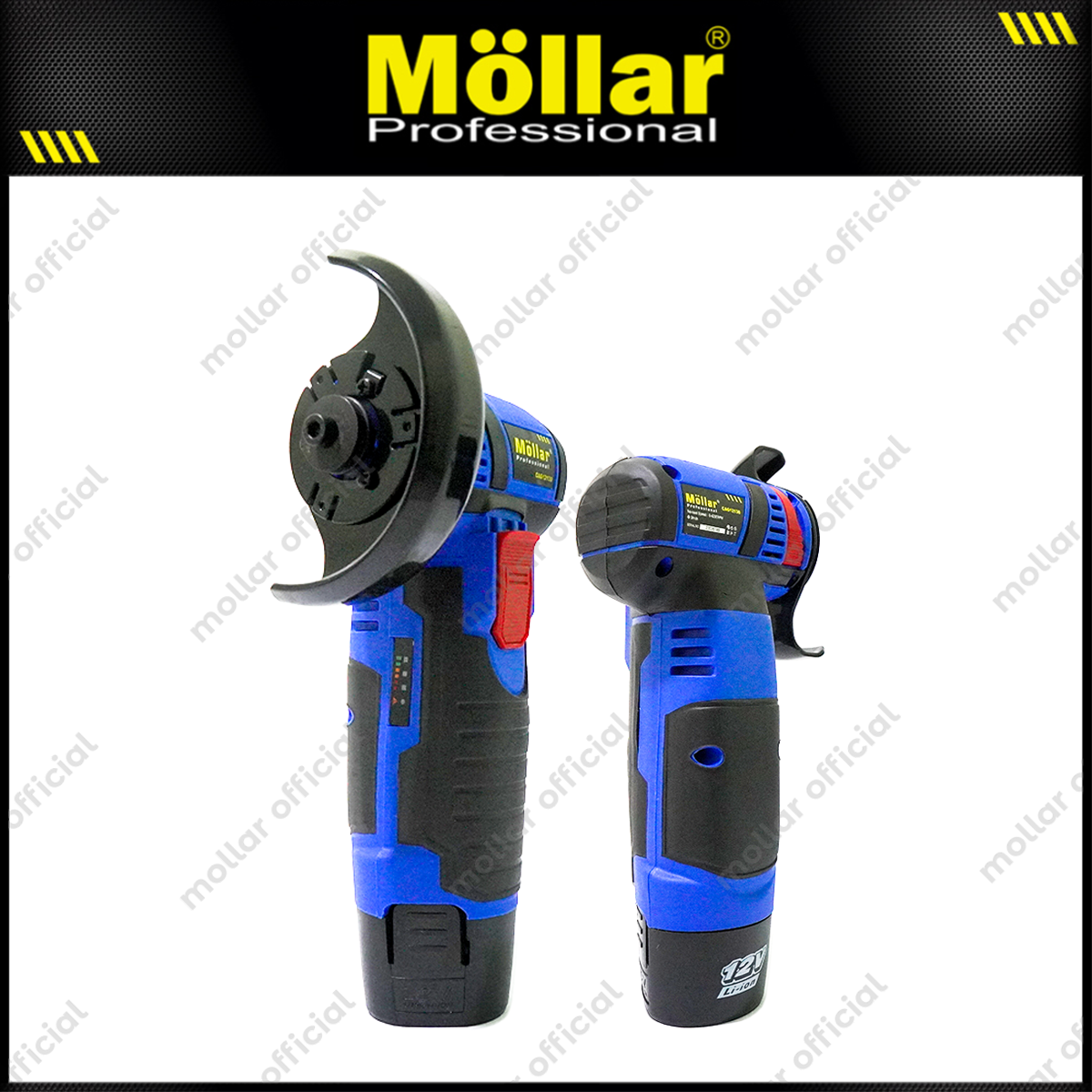MOLLAR CAG12130 Mesin Gerinda 3" Baterai 12V / Cordless Angle Grinder