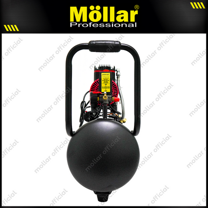 MOLLAR MLR-AC-1525BP Mesin Kompresor Angin Oilless 1 HP 25 Liter Black Panther