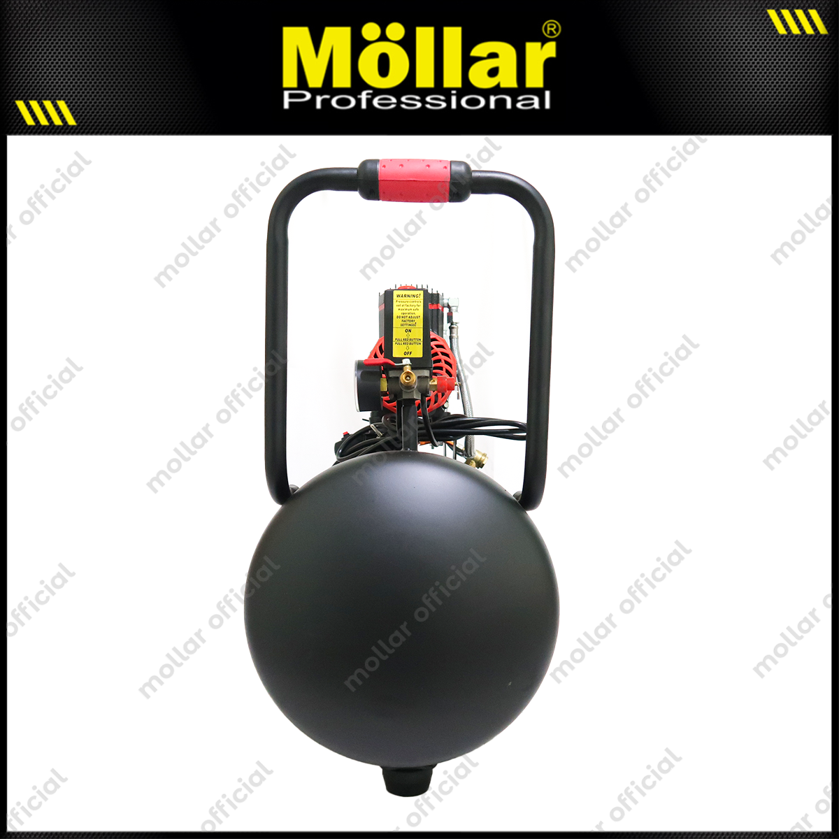 MOLLAR MLR-AC-1550BP Mesin Kompresor Angin Oilless 1 HP 50 Liter Black Panther