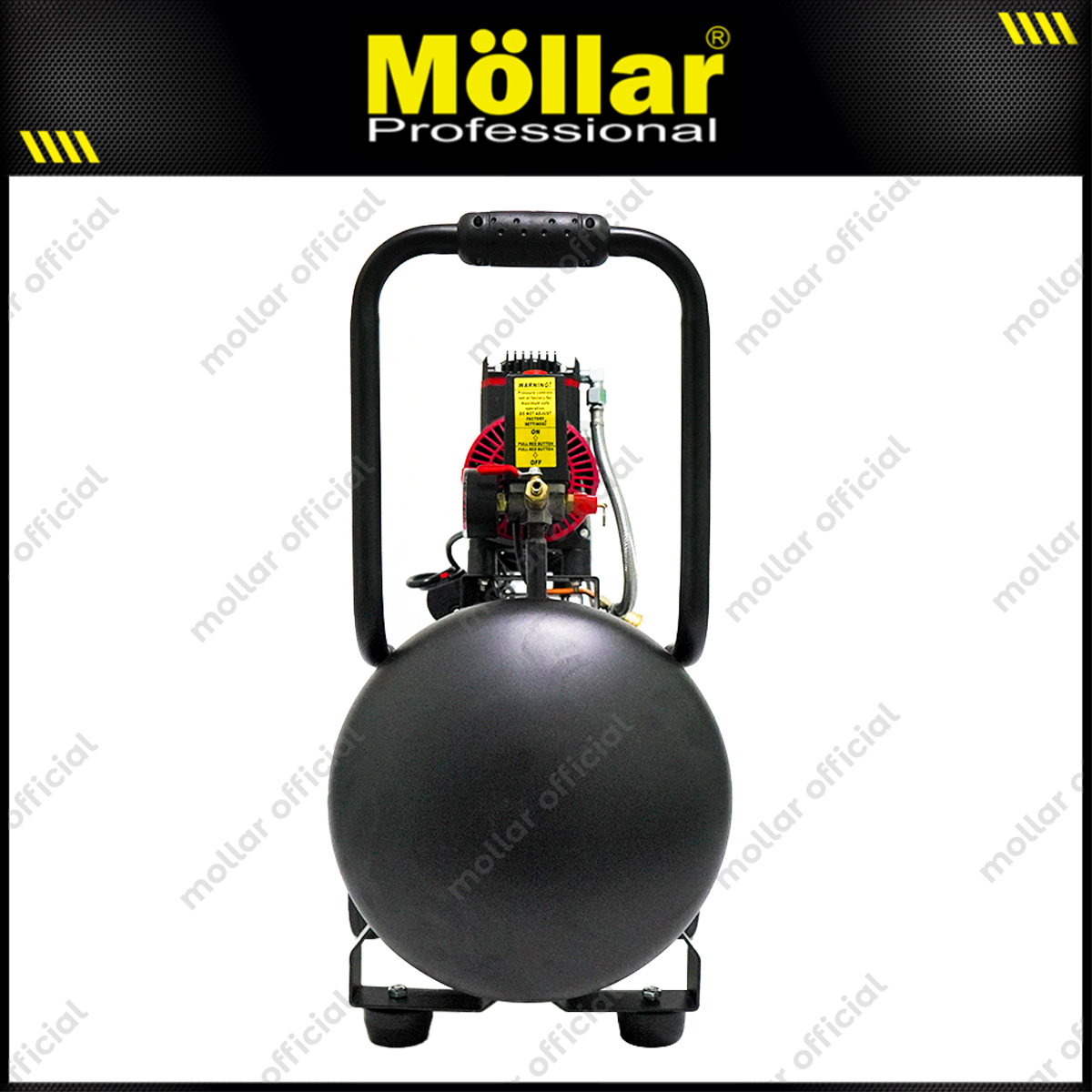 MOLLAR MLR-AC-1535BP Mesin Kompresor Angin Oilless 1 HP 35 Liter Black Panther