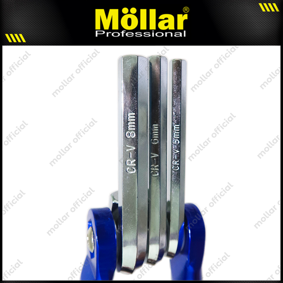 MOLLAR MLR-152253 Kunci L Set Lipat 8 Pcs 1.5-8 mm