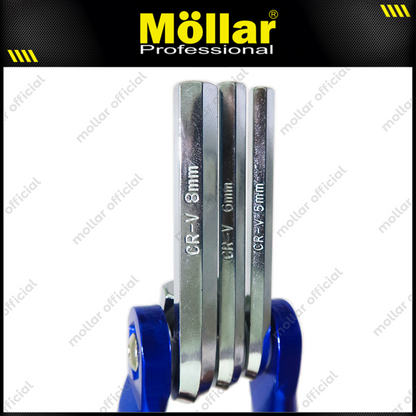 MOLLAR MLR-152253 Kunci L Set Lipat 8 Pcs 1.5-8 mm