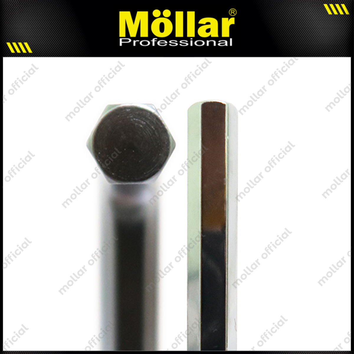 MOLLAR MLR-260309S Kunci L Set Panjang Flat 9 Pcs 1.5-10 mm S2 Steel