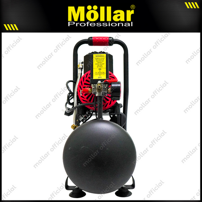 MOLLAR MLR-AC-1515BP Mesin Kompresor Angin Oilless 1 HP 15 Liter Black Panther
