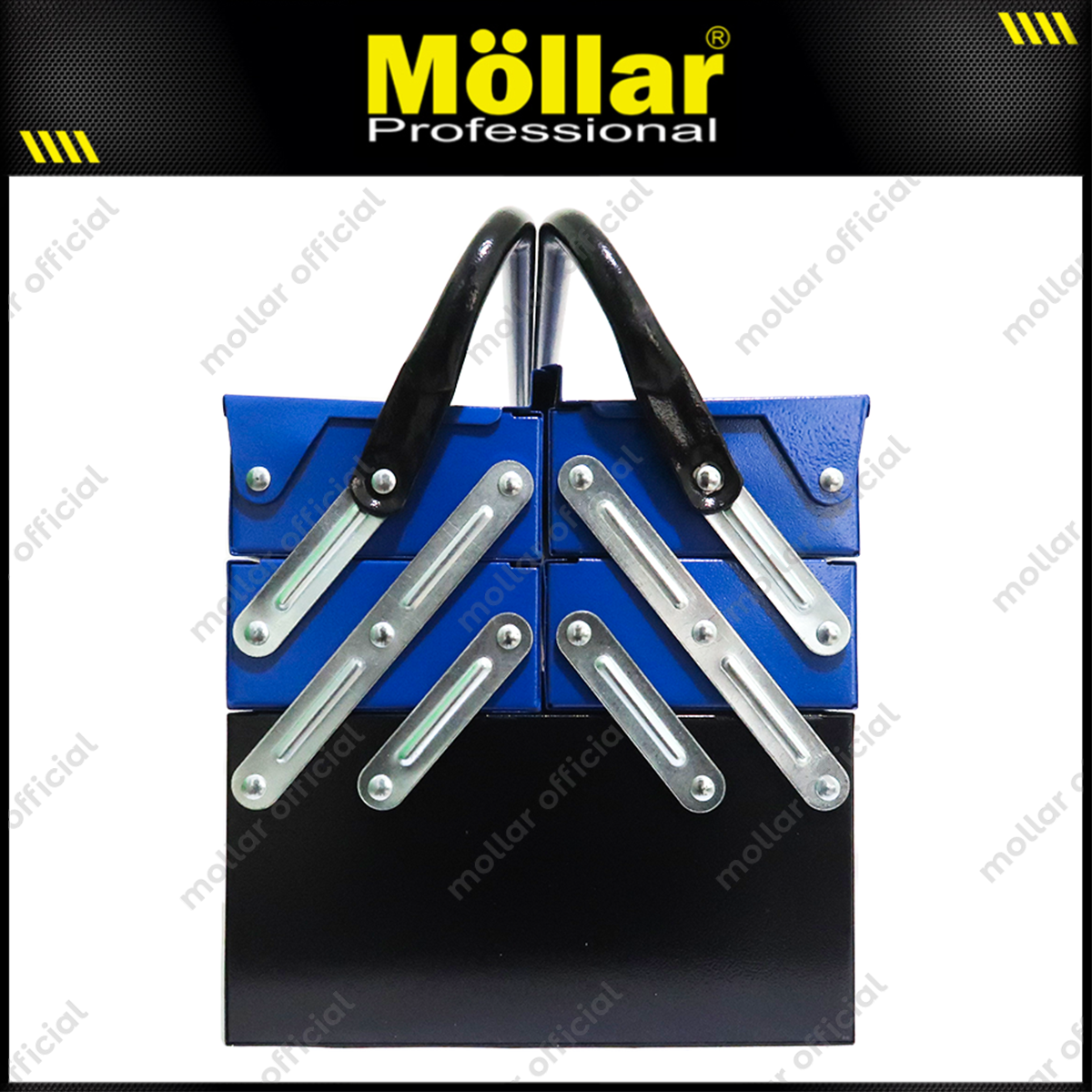 MOLLAR N00083 Tool Box Besi 3 Susun Biru 55x20x21 cm