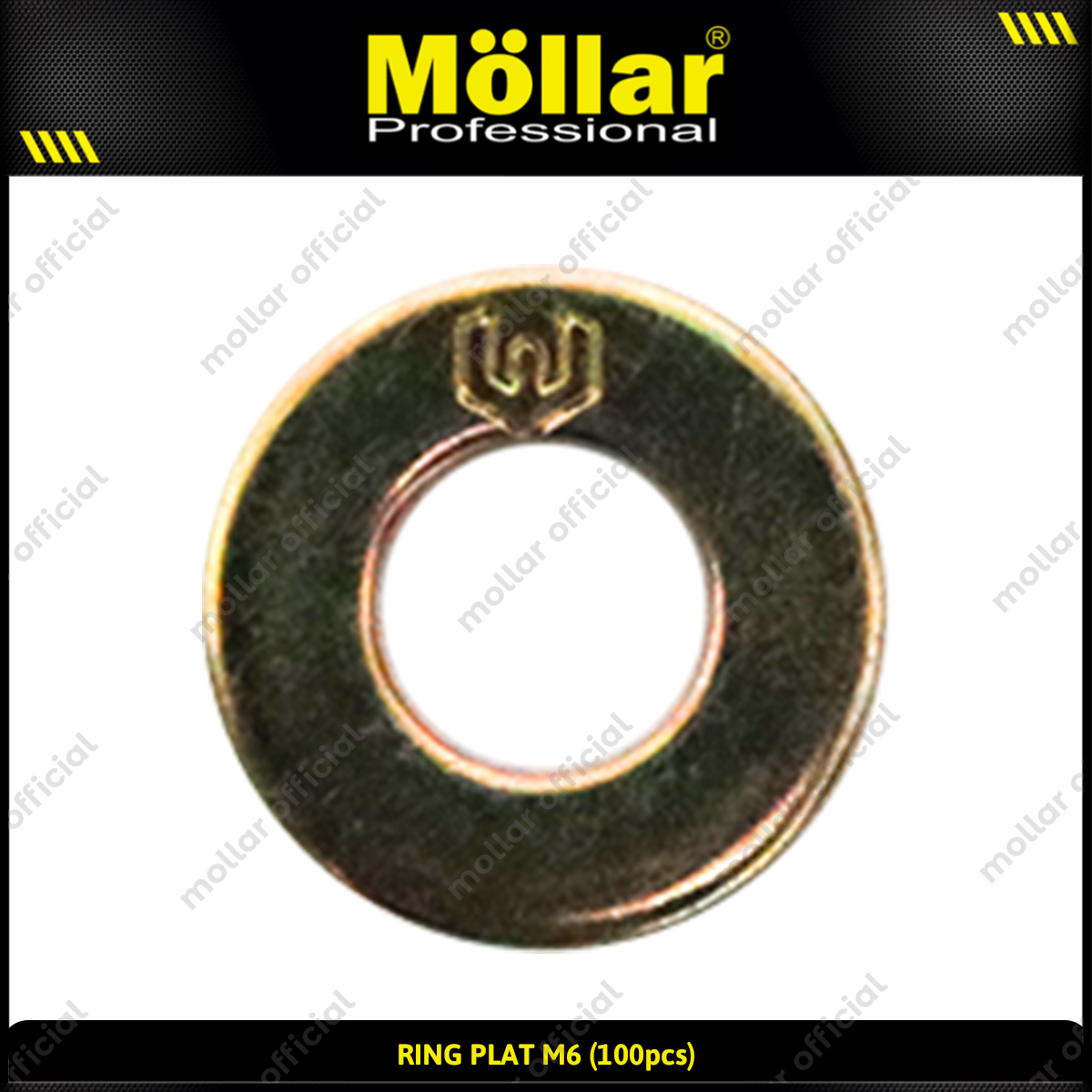 MOLLAR 93-073 Ring Plat M6 - 100 pcs