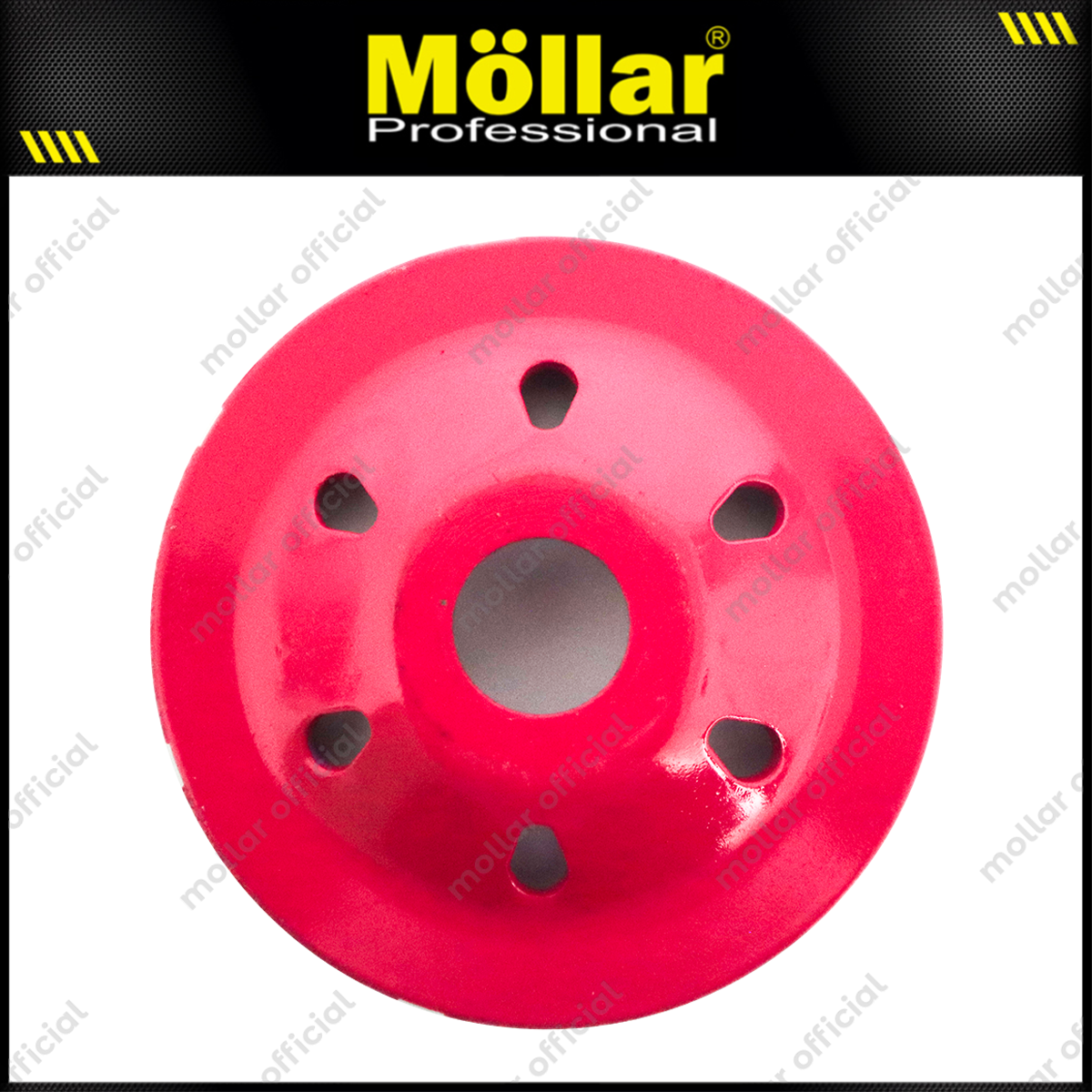 MOLLAR Diamond Cup Grinding Wheel Pink Dry 4"