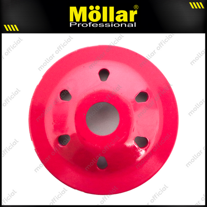 MOLLAR Diamond Cup Grinding Wheel Pink Dry 4"