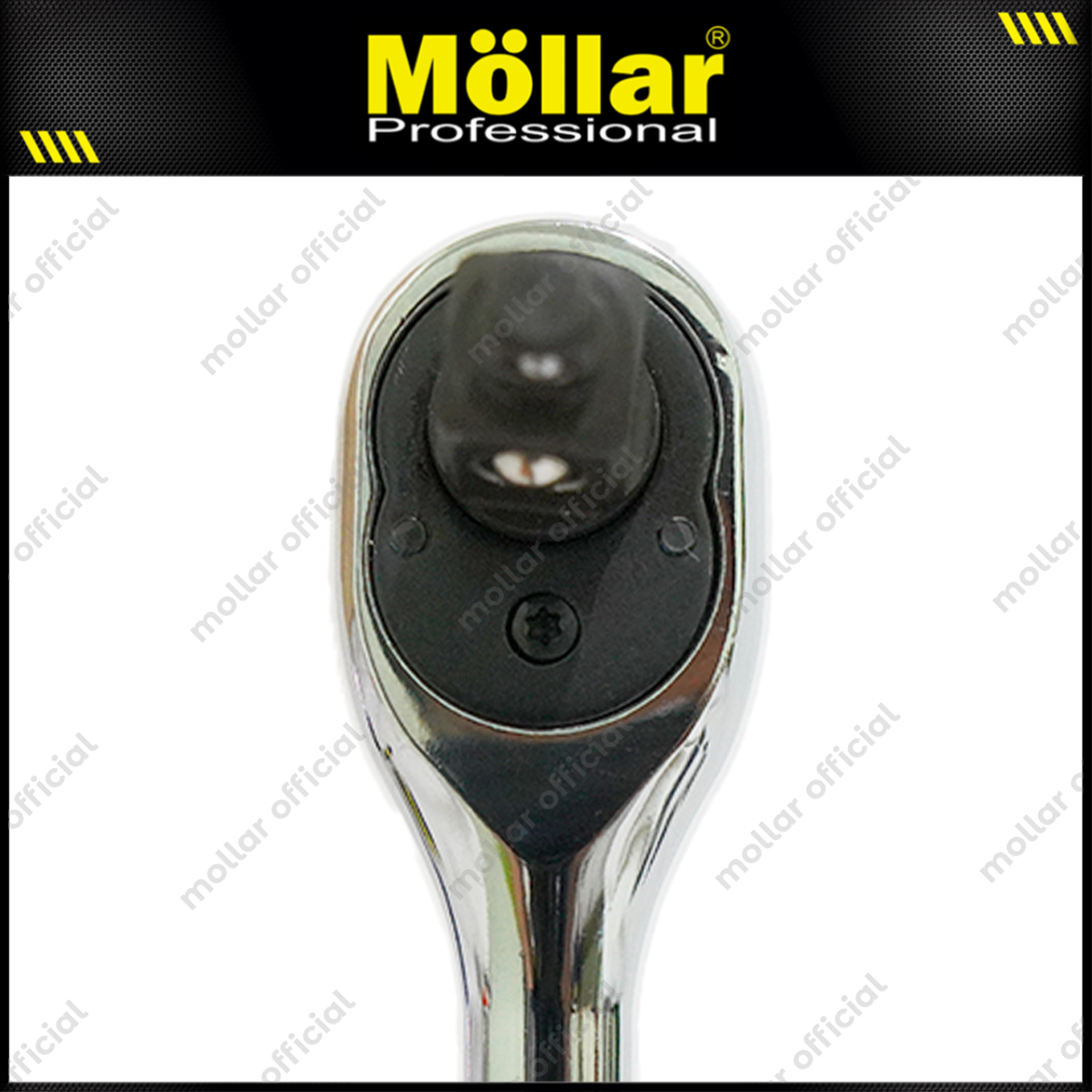 MOLLAR Gagang Sok Rachet 1/2" 3/8" 1/4"x72T / Kunci Stang Ratchet