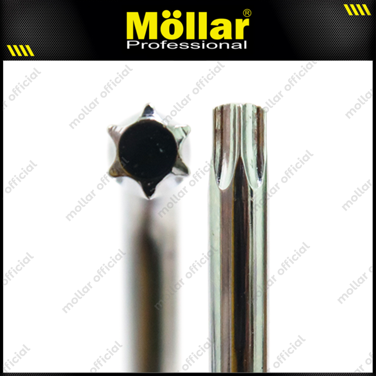 MOLLAR MLR-430101S Kunci L Set Panjang Bintang 9 pcs T10-T50 S2 Steel