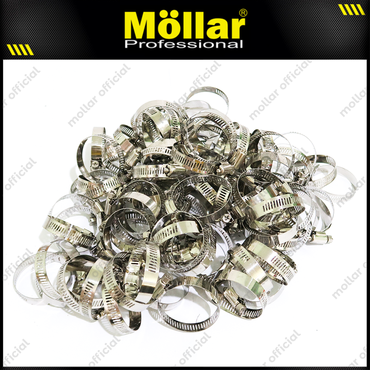 BISON Klem Selang 2" Inch Stainless Steel Hose Clips - Isi 100 Pcs