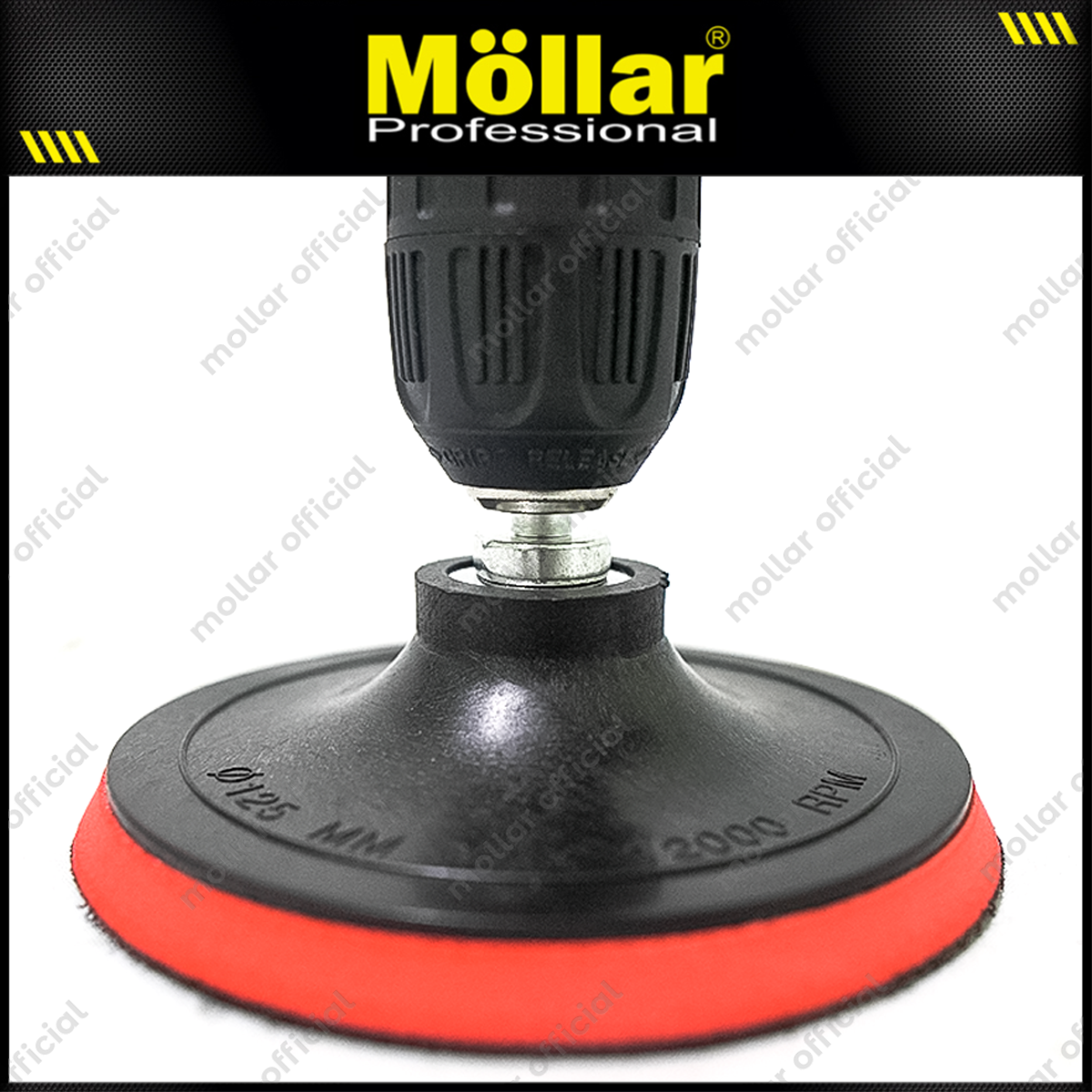 [PAKET] HDT Tatakan Amplas Bulat 5" + Baut M10 Konektor Perekat Velcro