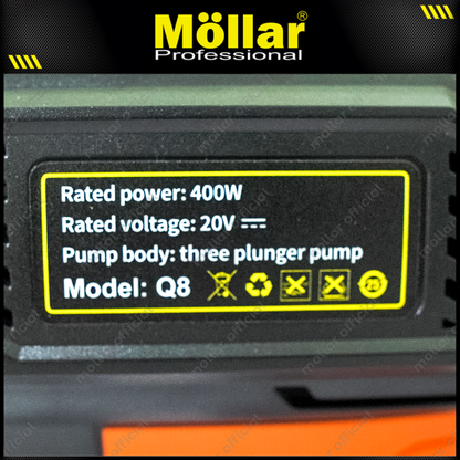 MOLLAR Q8 CD-HPW20501 Mesin Jet Cleaner Cordless Baterai 20V