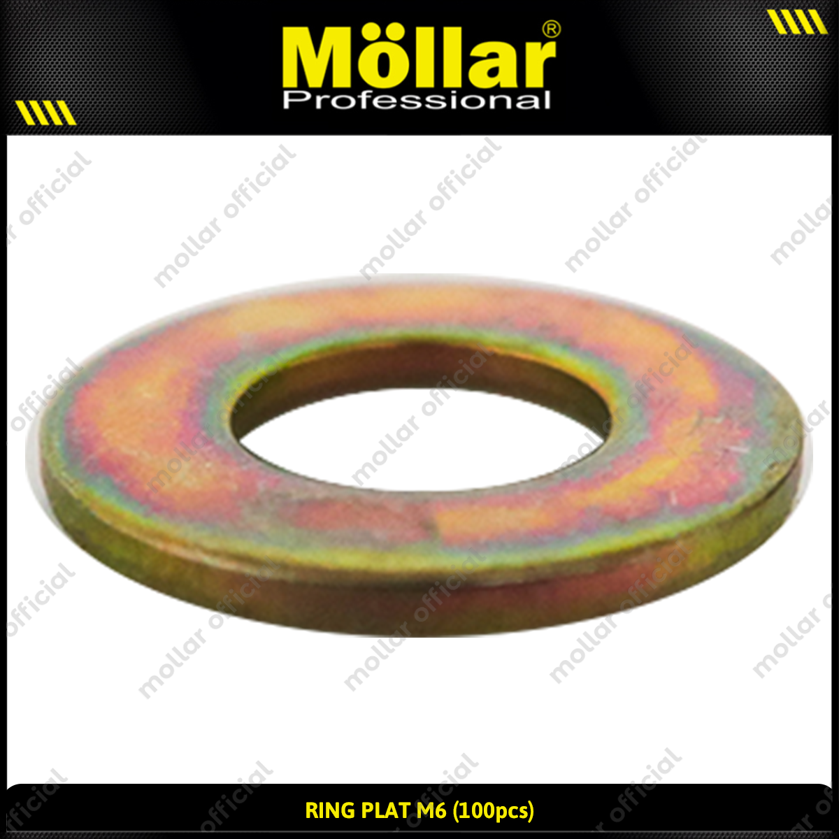 MOLLAR 93-073 Ring Plat M6 - 100 pcs