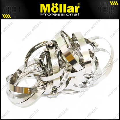 BISON 20 Pcs Klem Selang 3-1/2" Inch Stainless Steel Hose Clamp Clips