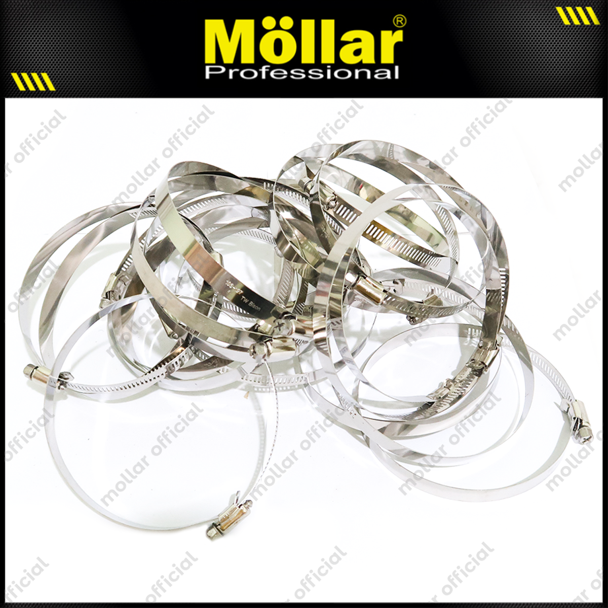 BISON Klem Selang 5" Inch Stainless Steel Hose Clips - Isi 20 Pcs