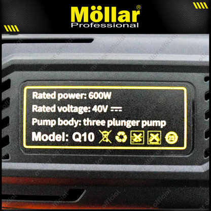 MOLLAR Q10-CD-HPW40800/HPW20502 Mesin Jet Cleaner Cordless Baterai 40V