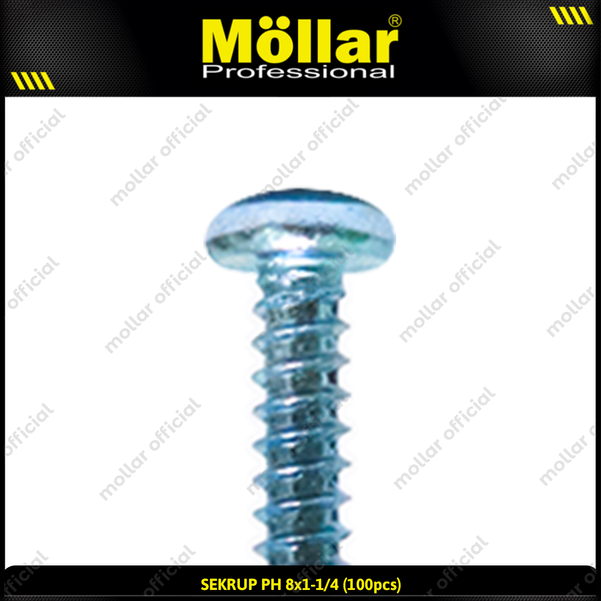 MOLLAR 93-033 Sekrup PH 8 x 1-1/4 - 100 pcs