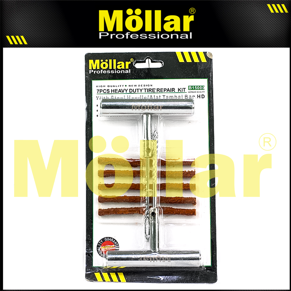 [PAKET] MOLLAR 150 Alat Tambal Ban Tubles & Refill Cacing Karet Tubeless