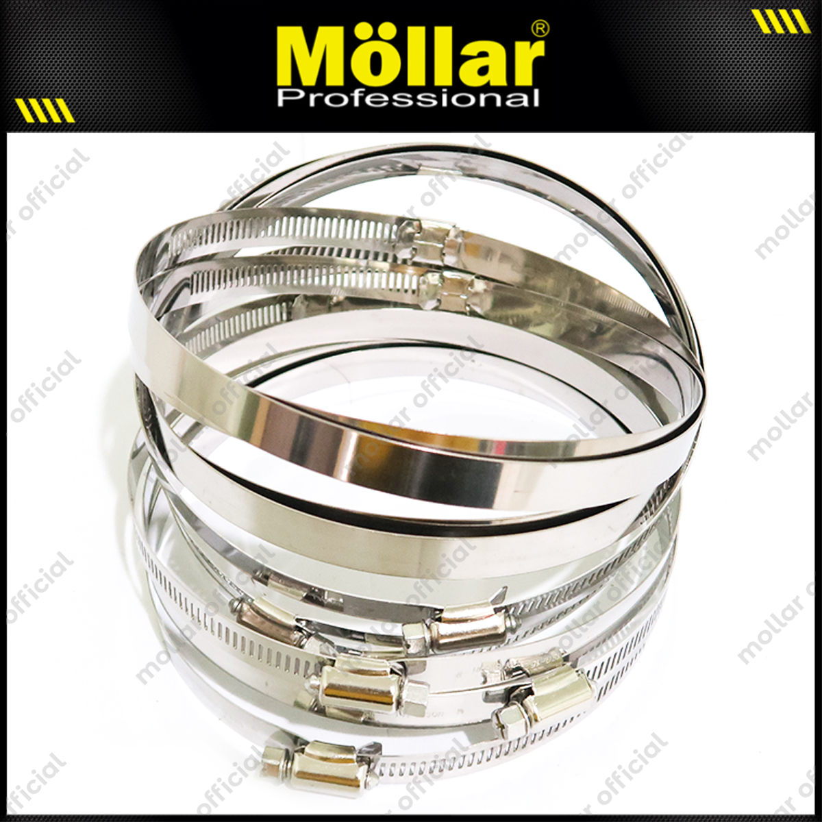 BISON 10 Pcs Klem Selang 6" Inch Stainless Steel Hose Clamp Clips