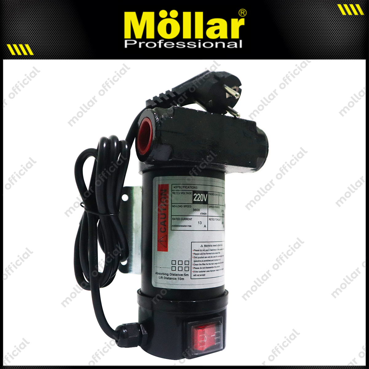 MOLLAR M02360-220V Pompa Oli Listrik 200 Watt