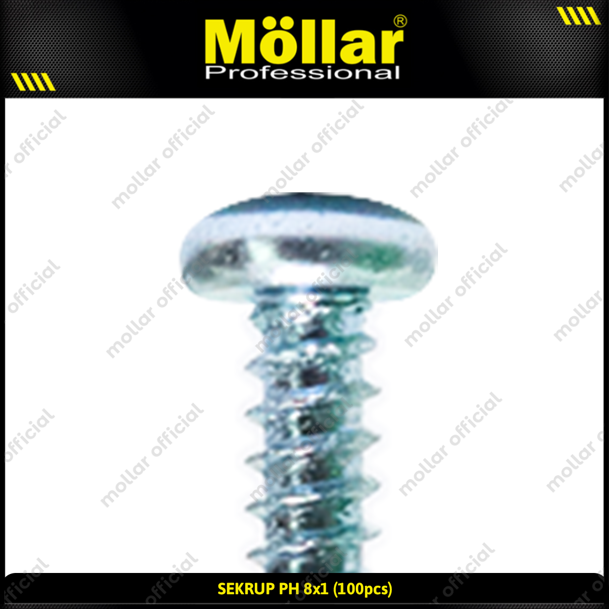 MOLLAR 93-032 Sekrup PH 8 x 1 - 100 pcs