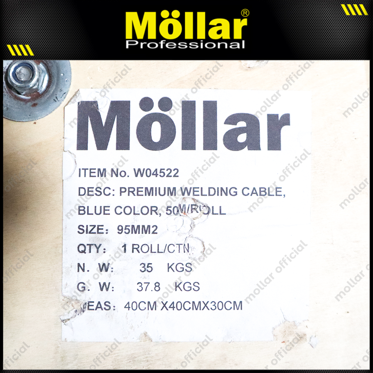 MOLLAR W04522 Kabel Las Tembaga Murni 95 mm - Per Meter