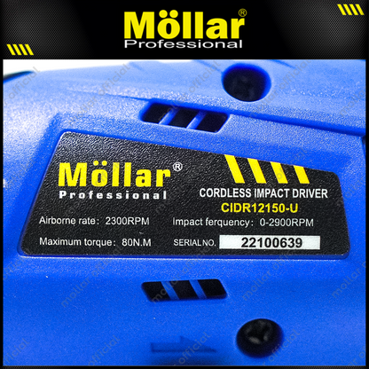 MOLLAR CIDR12150-U POLOSAN Cordless Impact Driver 12V Tanpa Baterai & Charger