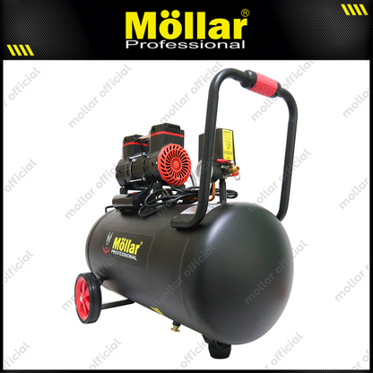 MOLLAR MLR-AC-1550BP Mesin Kompresor Angin Oilless 1 HP 50 Liter Black Panther