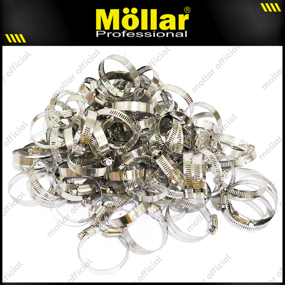 BISON Klem Selang 2-1/4" Inch Stainless Steel Hose Clips - Isi 100 Pcs