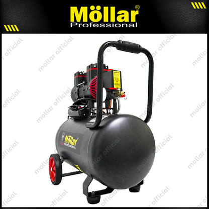 MOLLAR MLR-AC-1535BP Mesin Kompresor Angin Oilless 1 HP 35 Liter Black Panther