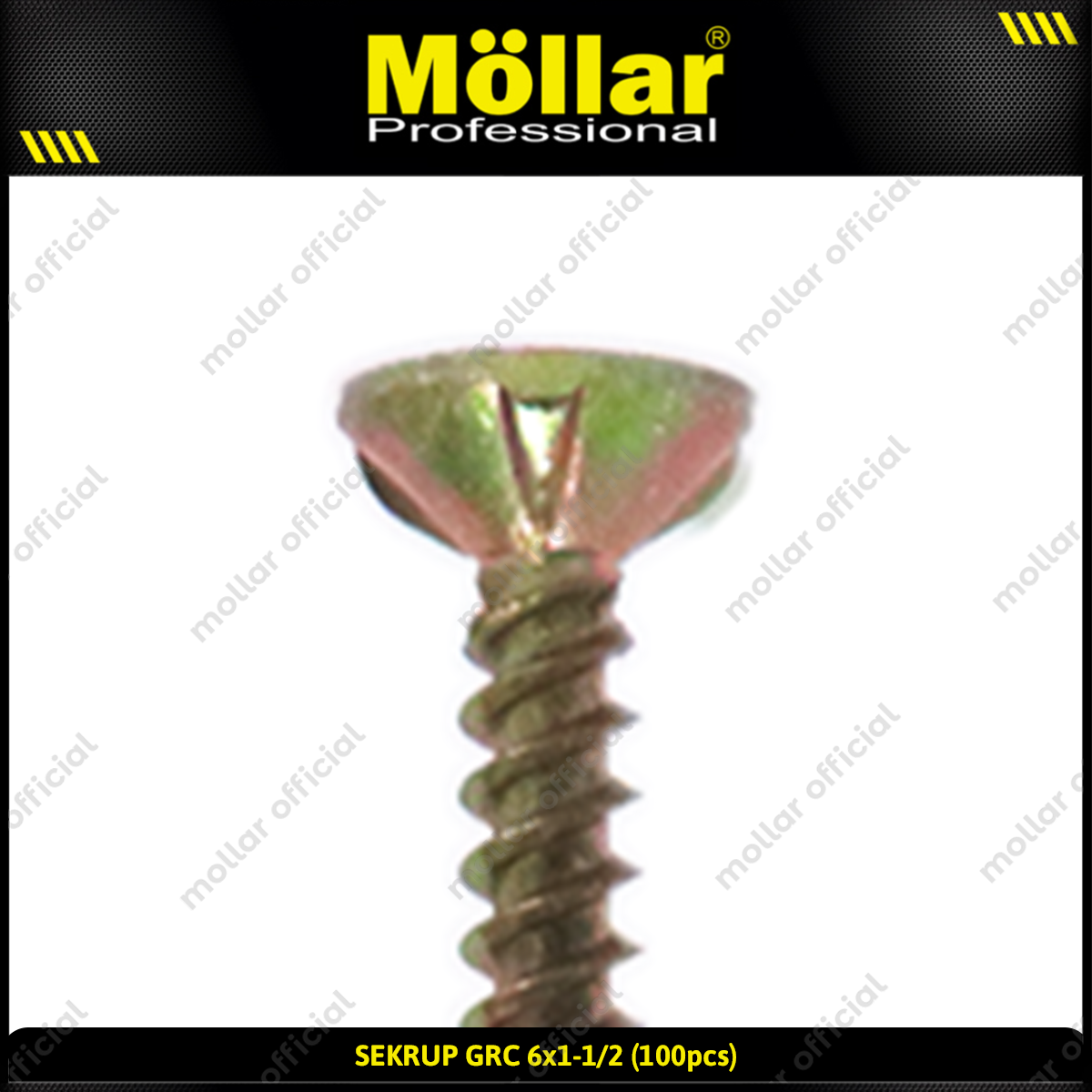 MOLLAR 93-008 Sekrup GRC 6 x 1-1/2 - 100 pcs