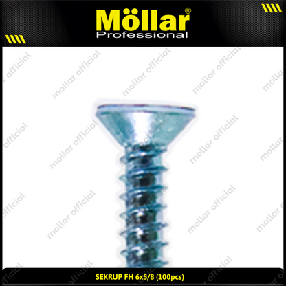 MOLLAR 93-046 Sekrup FH 6 x 5/8 - 100 pcs