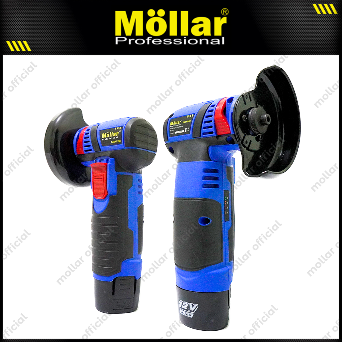 MOLLAR CAG12130 Mesin Gerinda 3" Baterai 12V / Cordless Angle Grinder