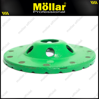MOLLAR Diamond Cup Grinding Wheel Light Green Turbo 4"