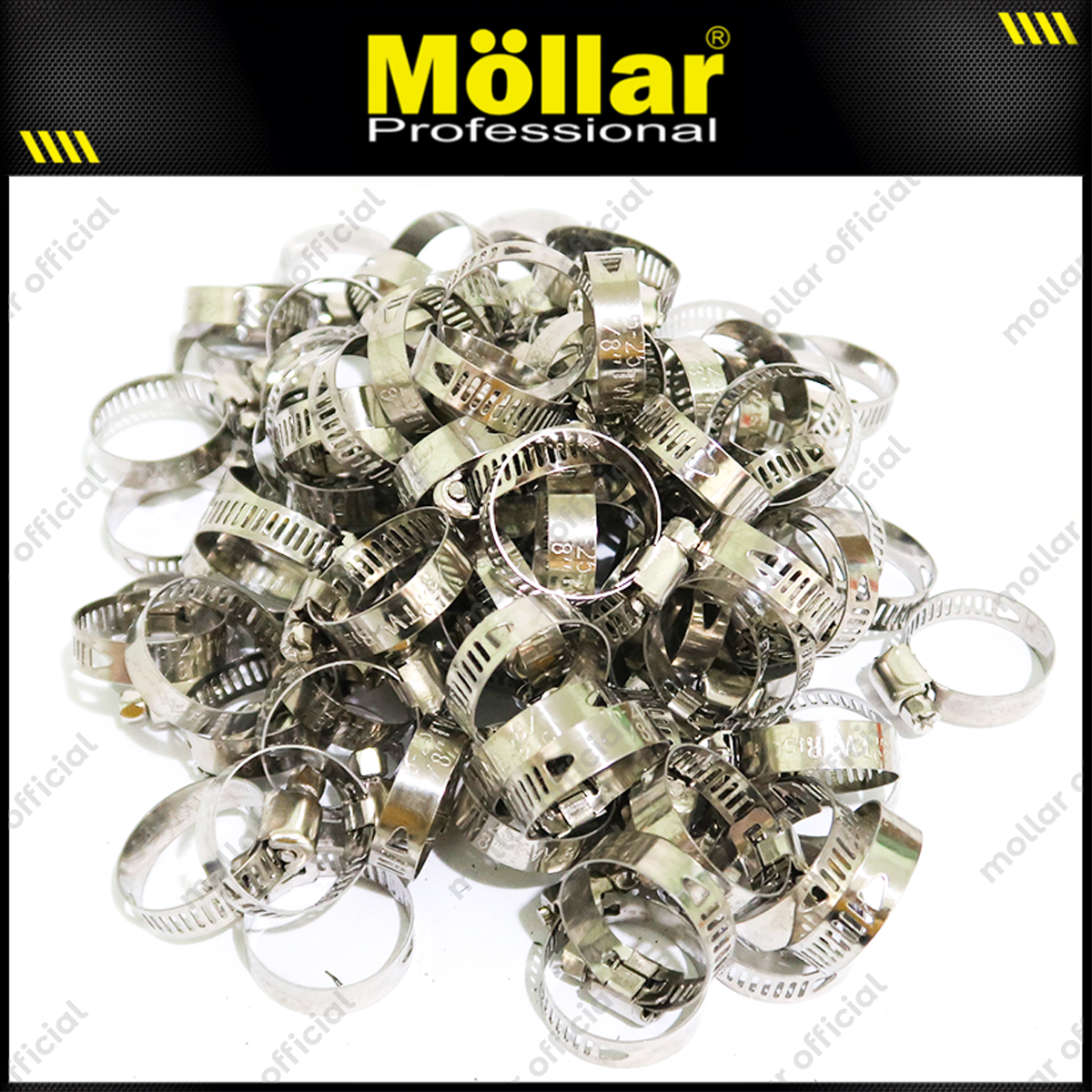 BISON Klem Selang 7/8" Inch Stainless Steel Hose Clips - Isi 100 Pcs